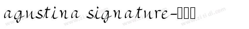 agustina signature字体转换
